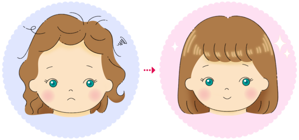 髪の毛がボサボサ