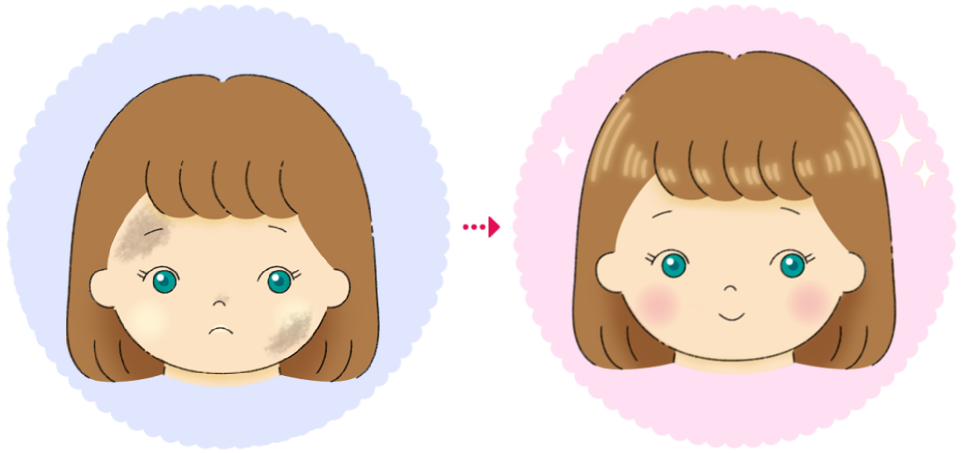 お顔・手・足が汚れている