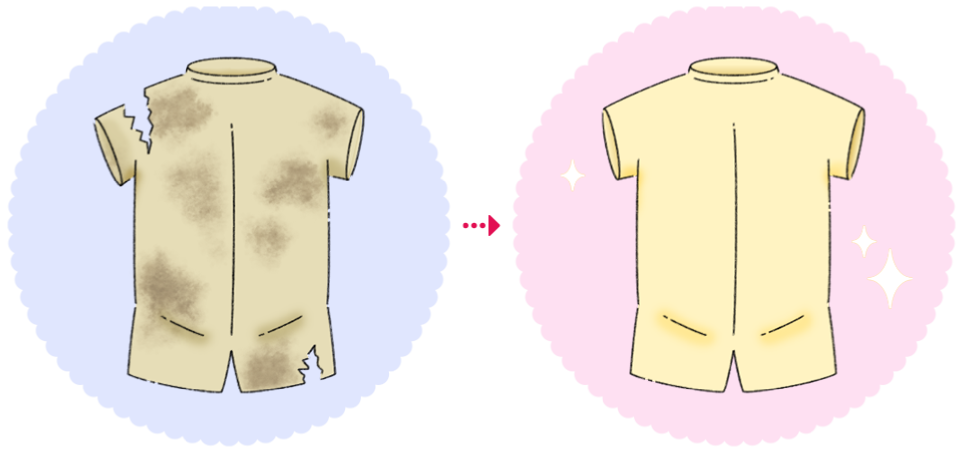 布ボディの破れ